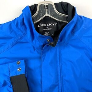 FOOTJOY‎ Dryjoys Mens Blue Polyester Long Sleeve Windproof Golf Jacket Large